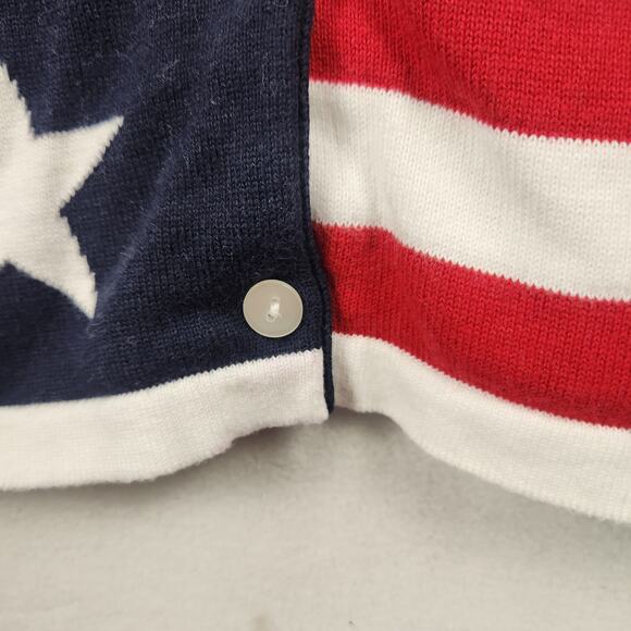 Liz Claiborne Lizsport 100% Cotton Cardigan Womens XL Patriotic VNTG 1970’s - Picture 7 of 14